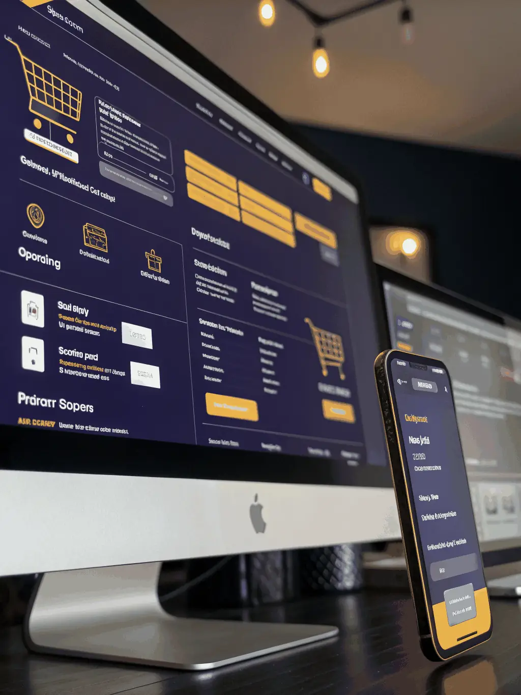 A mobile-optimized e-commerce site displayed on a smartphone, showcasing seamless navigation and a responsive design for on-the-go shopping.