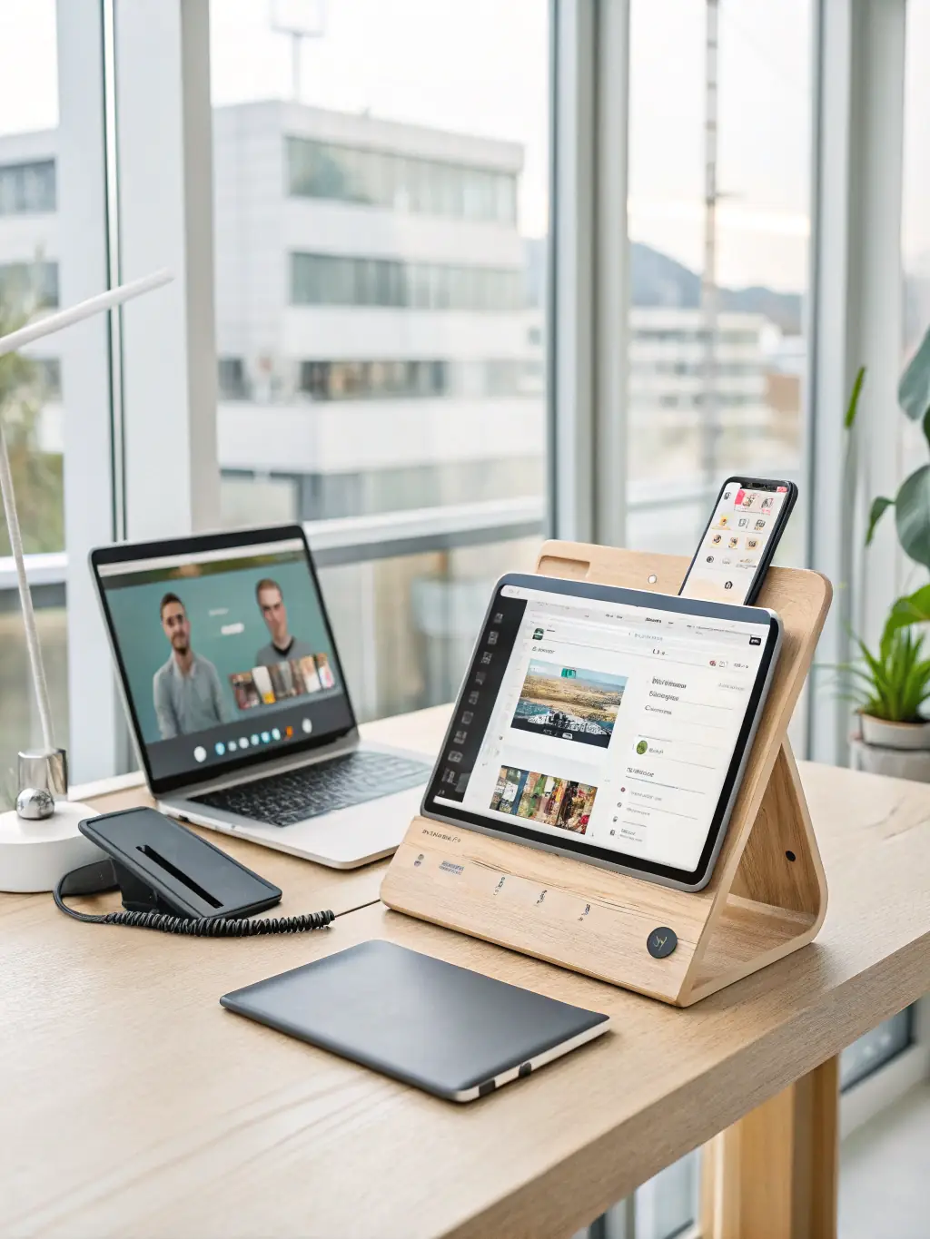 An image depicting a cohesive brand design across various platforms, including website, social media, and print materials, showcasing PixelForge's comprehensive branding services.