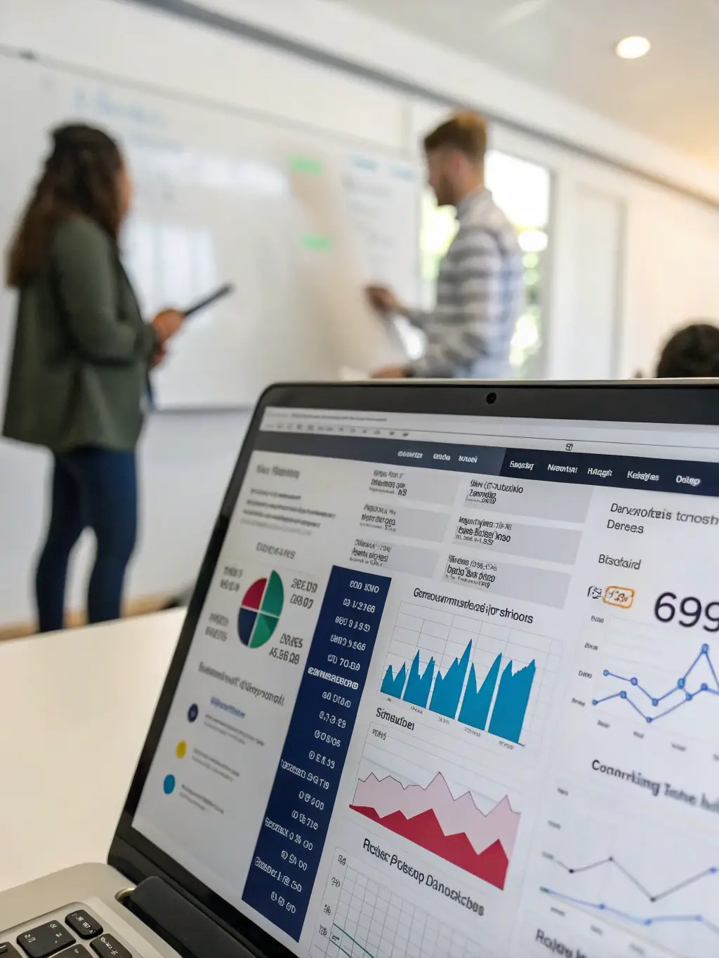 An AI algorithm optimizing website content for SEO, suggesting relevant keywords and improving readability.