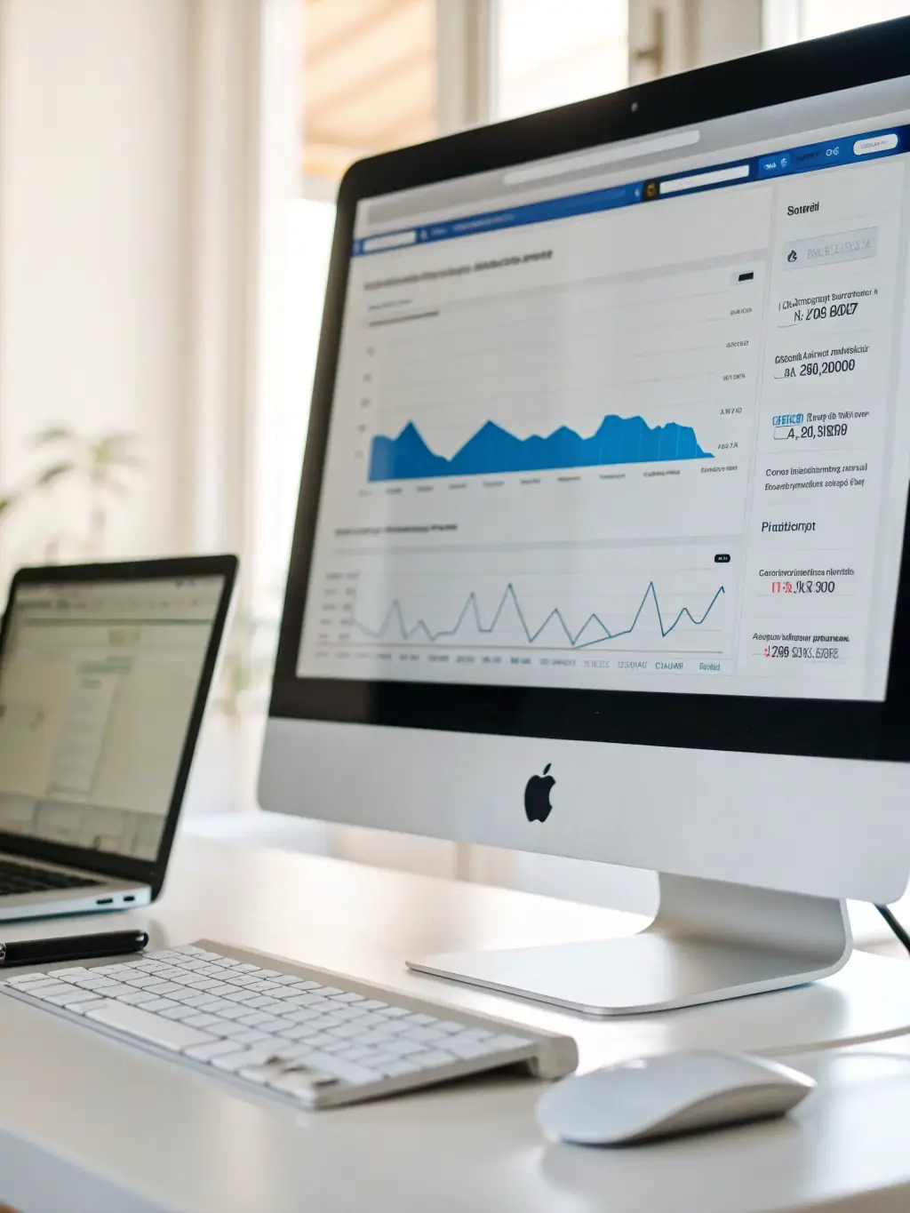 A visual representation of a website's improved search engine ranking, showing a graph trending upwards with annotations highlighting key SEO improvements, demonstrating PixelForge's SEO strategies.