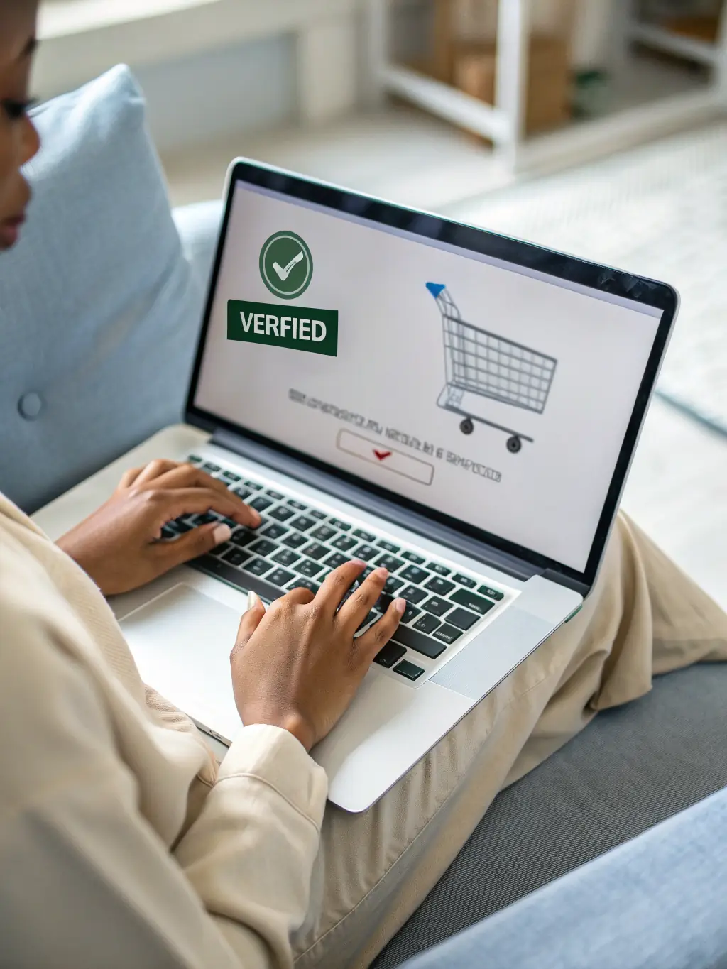 An image depicting secure payment gateways and trust badges on an e-commerce checkout page, emphasizing the security and reliability of PixelForge's e-commerce solutions.