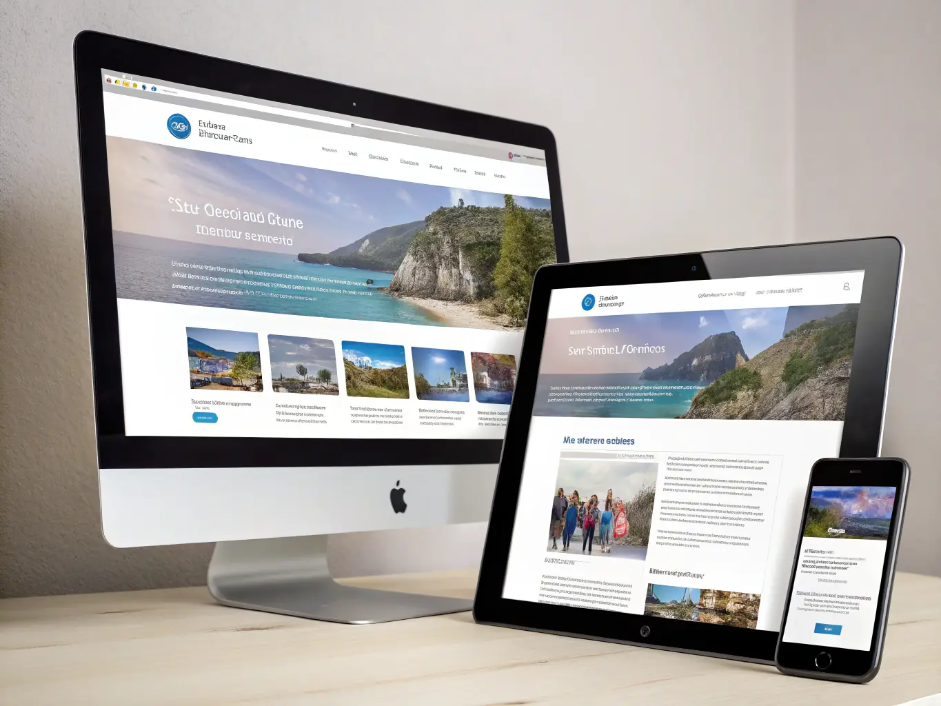 A clean, modern website design showcasing a responsive layout on various devices, emphasizing user-friendly navigation and a visually appealing interface.