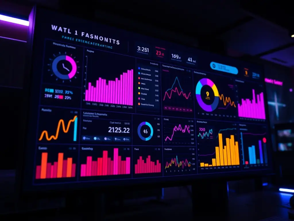 A dashboard displaying website analytics and performance metrics, illustrating ongoing maintenance and optimization efforts.
