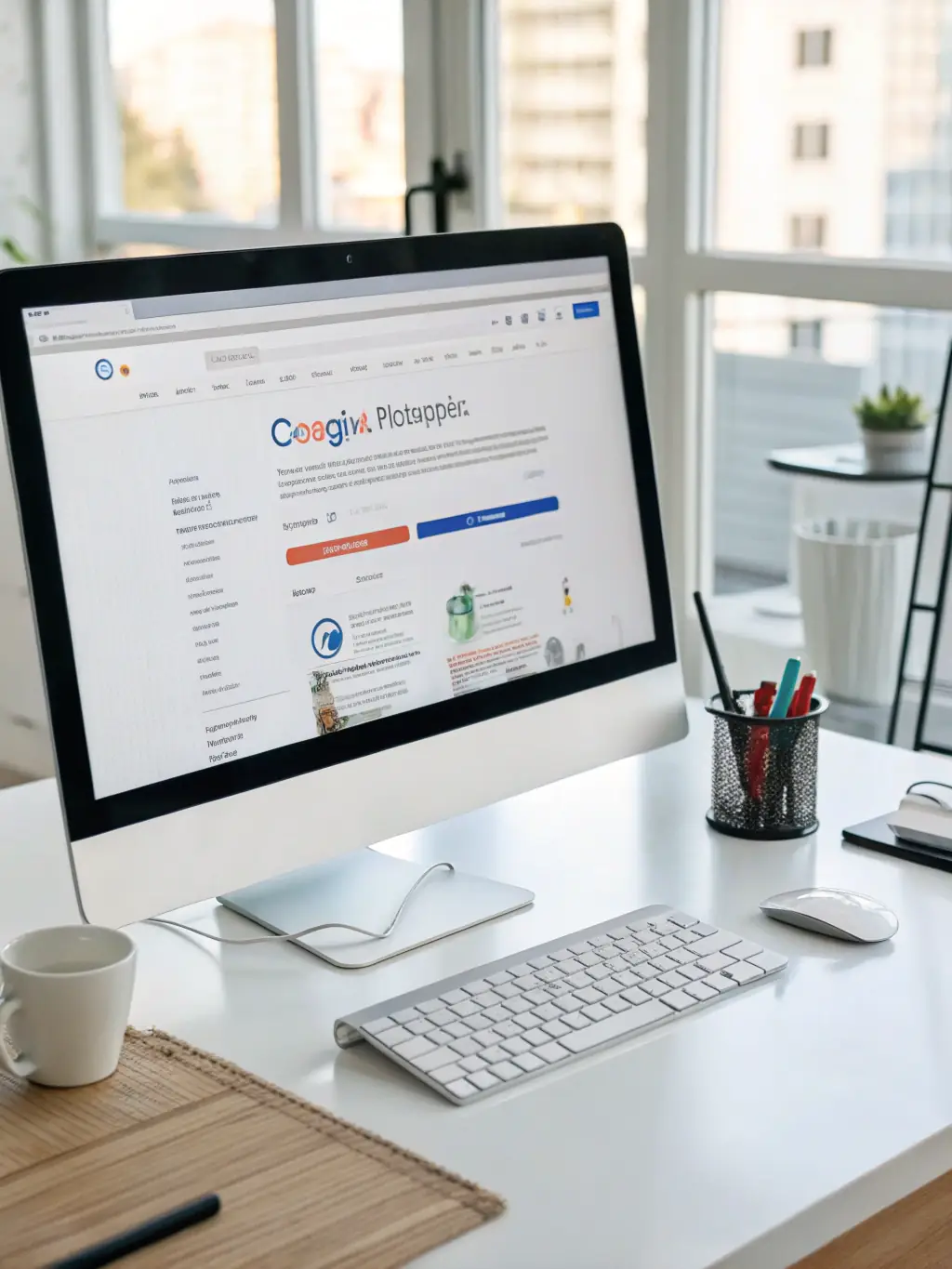 A website optimized for search engines, featuring high rankings in search results for relevant keywords. The design highlights the website's SEO performance and its impact on organic traffic, reflecting PixelForge's SEO services.
